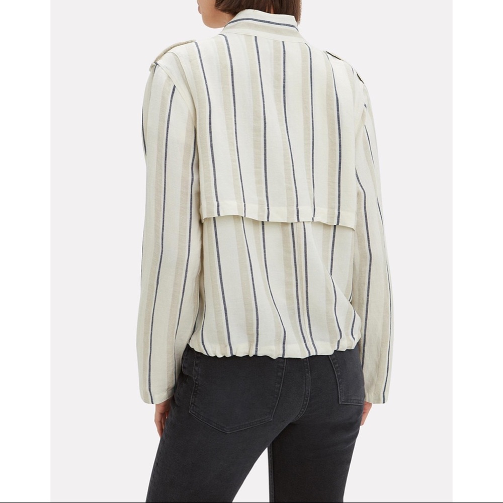Rails Rowen Coco Stripe Utility Jacket Size Large - image 4